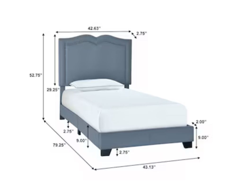 Twin bed frame with Box Spring And Mattress