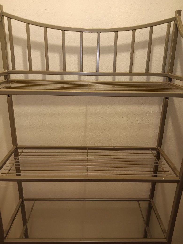 NICE BATHROOM SHELF WITH GLASS SHELF LIKE NEW