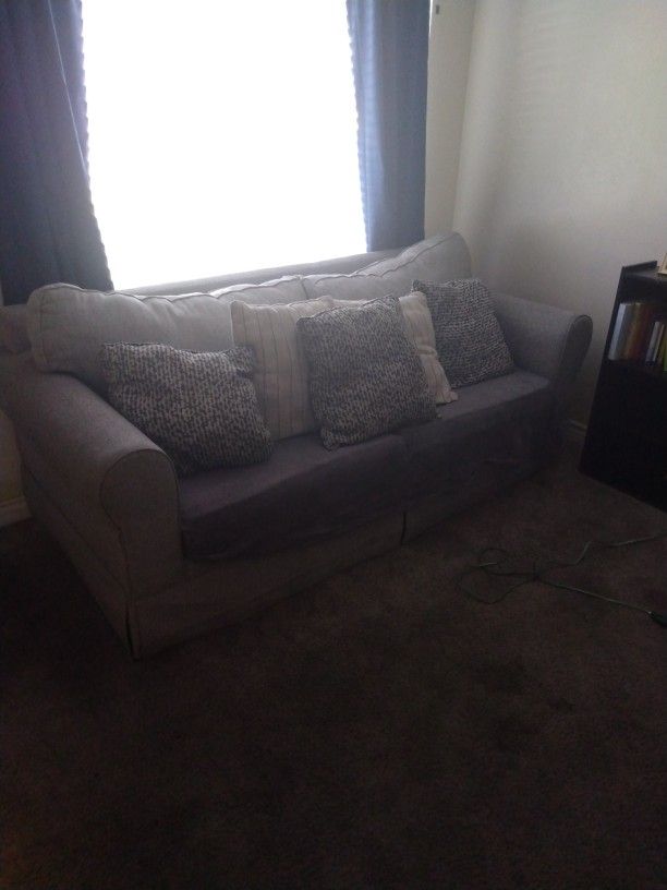 Gray Couch And Love Seat