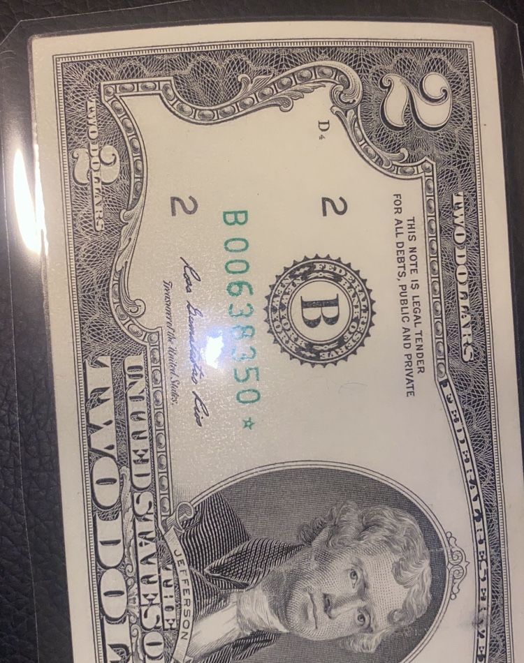 $2 Dollar Bills Star Notes Laminated Bundle