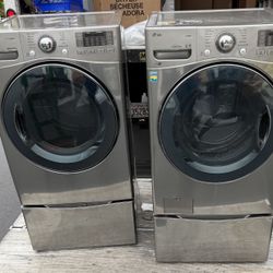 LG Washer And Dryer Front Load Stainless Steel 