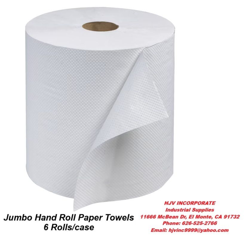 Commercial Paper Hand Roll Towels 6 Rolls 750ft