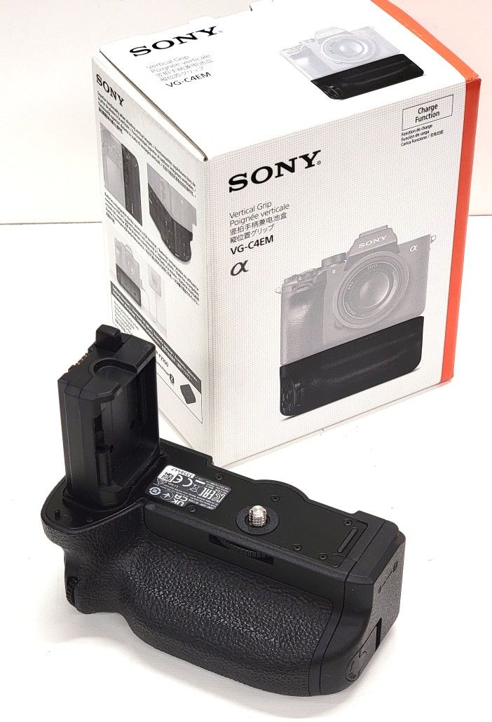 Sony Mirrorless Camera Vertical Grip And 2 Sony Lithium Ion Batteries