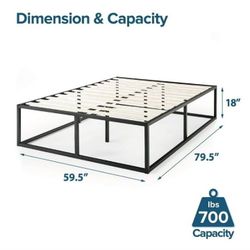 Zinus Joseph 18" Metal Platform Bed Frame, Queen
