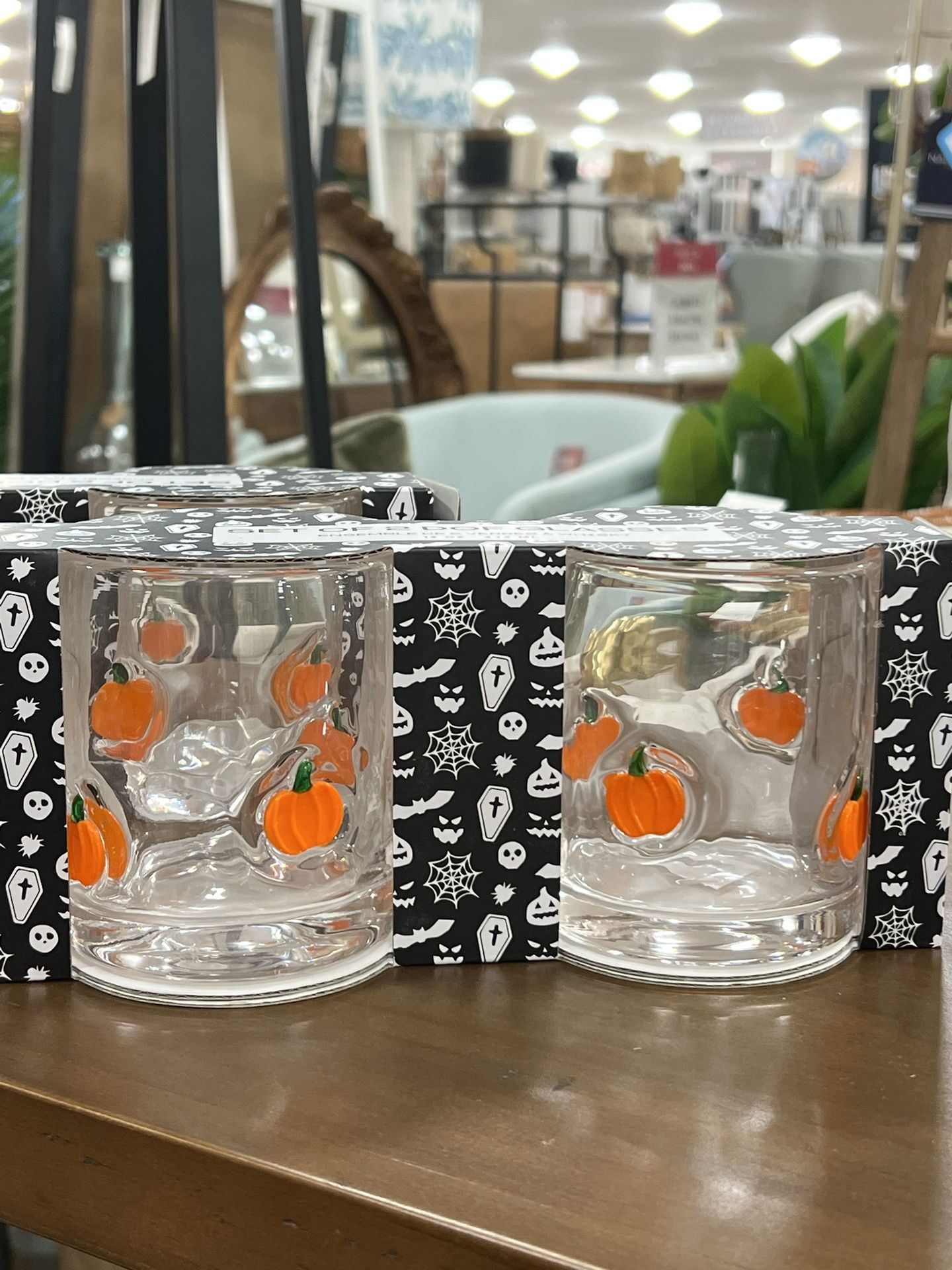 Anthropology Dupe Glass Pumpkin Cups