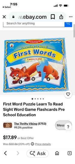 First words game