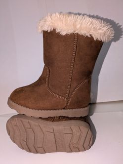 Size 5 Cat & Jack Toddler Girls Brown Fur Lined