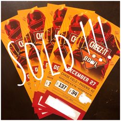 Cheese It Bowl Make offer on 5 tickets