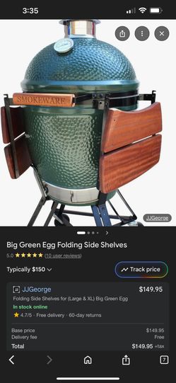 Green Egg Folding Side Shelves