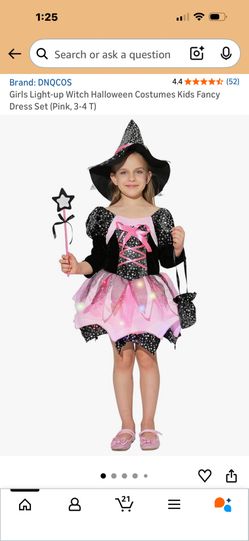 Girls Light Up Witch Dress Costume