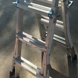 Wagner ladder 14ft reach aluminum. 
