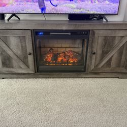 Wynnlow 63" TV Stand with Electric Fireplace 