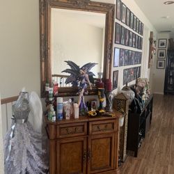 Buffet Table With Mirror