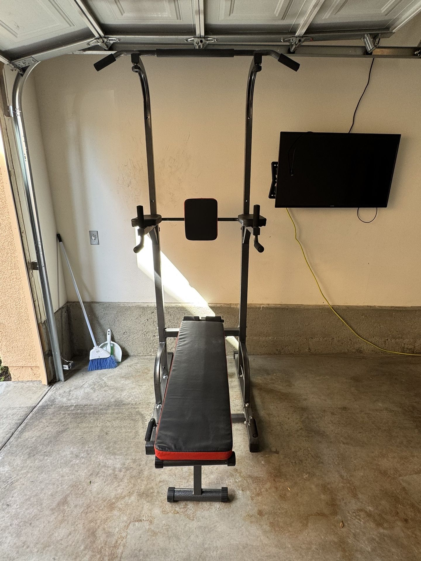 Chin Up/Dip Station with attachable Bench (Home Gym) For Sale!!!