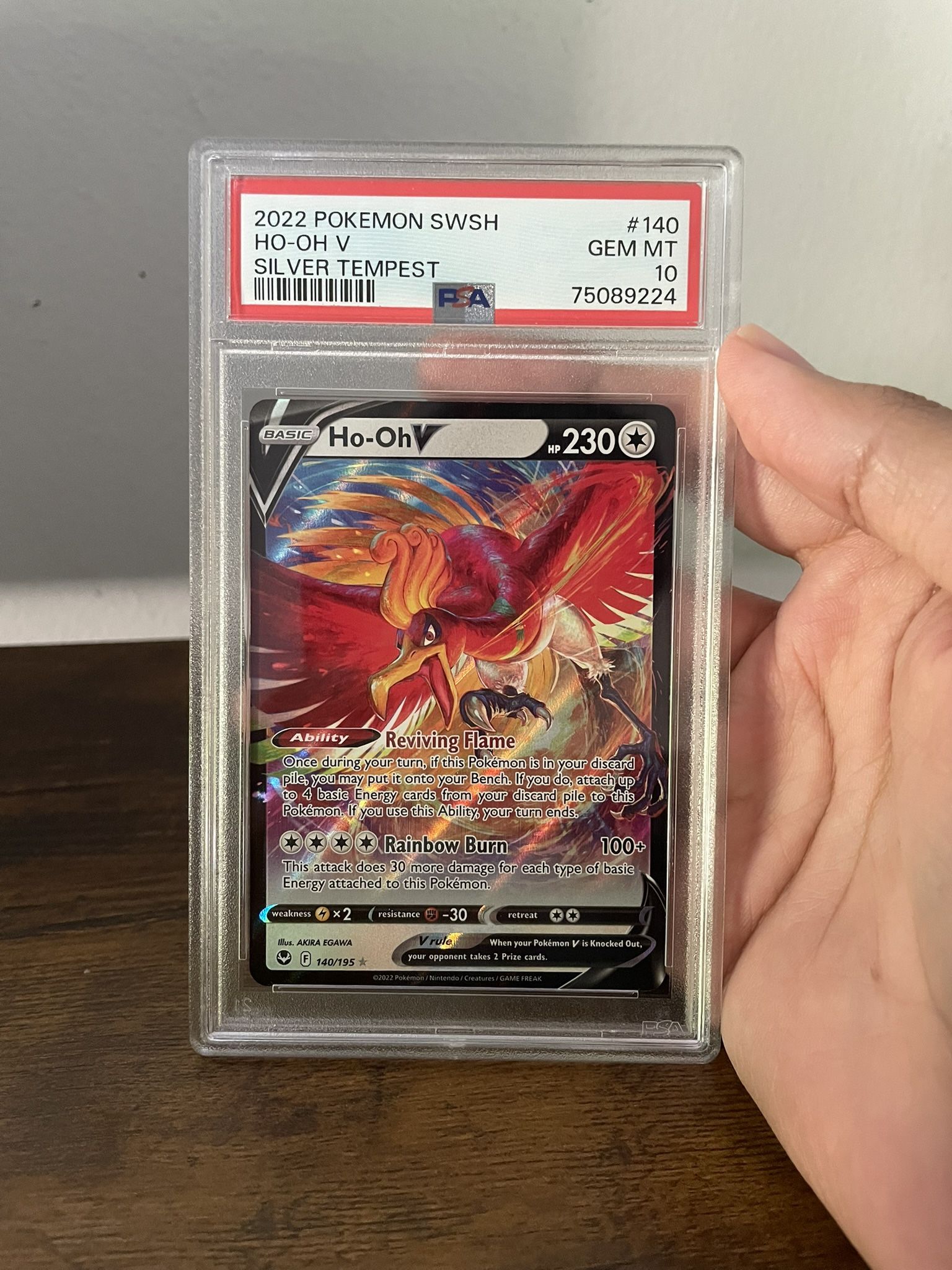 Pokémon TCG 2022 Ho-Oh V 140/195 PSA 10