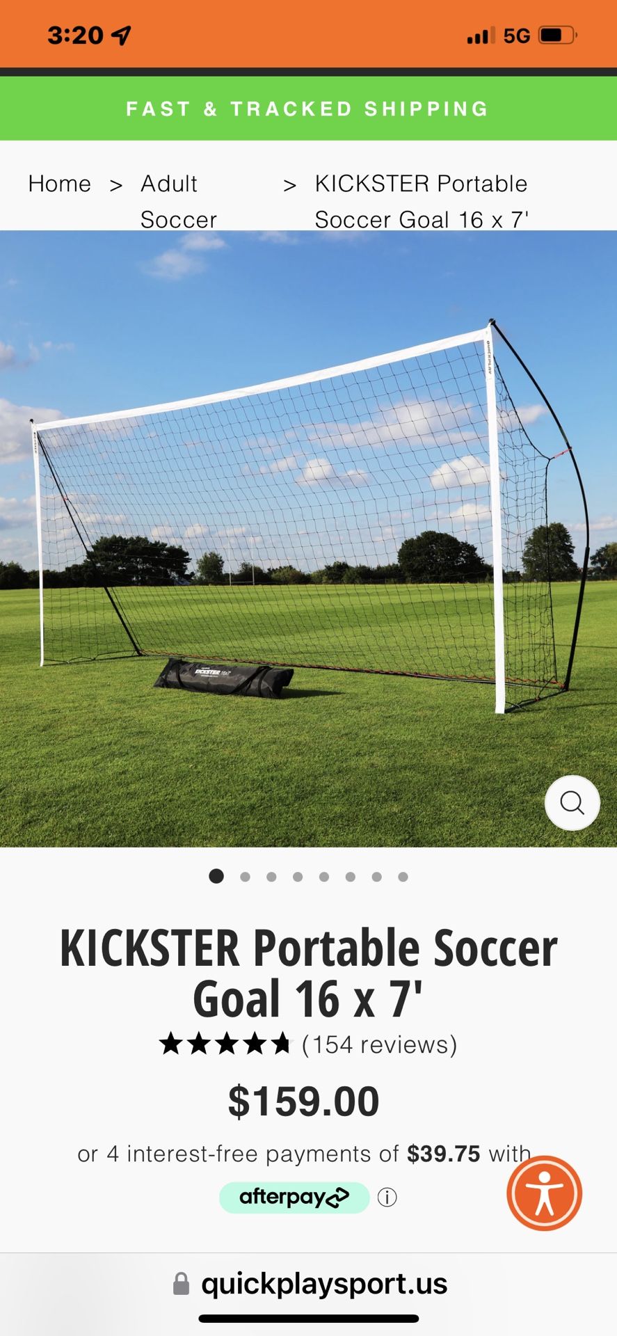 Kickster Academy 16’ X 7’ Quickplay Soccer Goal