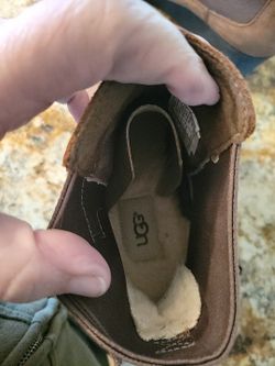 UGG Indra Waterproof Brown Leather Wedge Heel Pull on Ankle Boots Women s Size 6.5 NWOT for Sale in Rancho Cordova CA OfferUp
