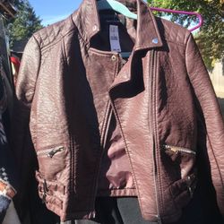 Faux Leather bomber jacket