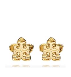 Tory Burch flower logo stud earrings