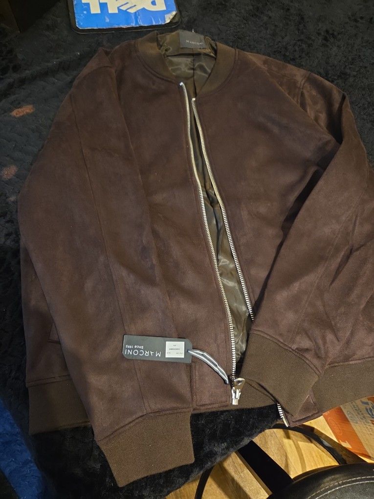 Leather bomber
