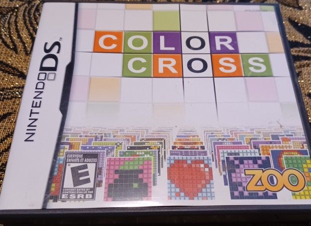 Color Cross Crossword Puzzel Nintendo DS Video Game Smart Fun