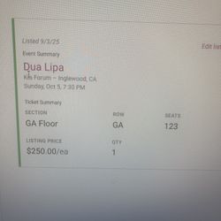 Dua Lipa Los Angeles 10/05/25