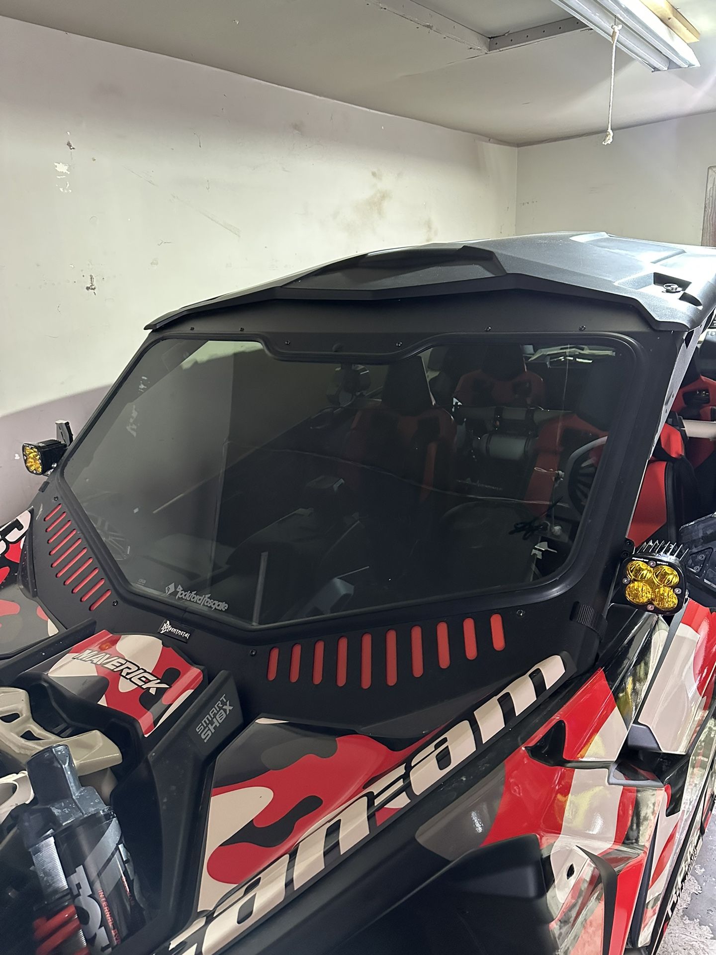 can am maverick x3 bent metal windshield