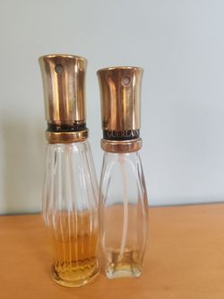 Vintage Shalimar perfume bottles partial