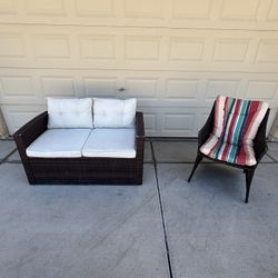 PATIO CHAIR AND LOVESEAT 