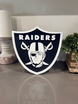 Las Vegas Raiders shield sign display