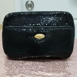 Black Metallic Clutch Purse 