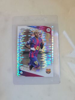 2025-26 Topps Chrome Lamine Yamal #10 Pulsar Refractor – FC Barcelona