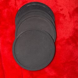TFG-14K Round 14" Black Non-Slip Serving Tray