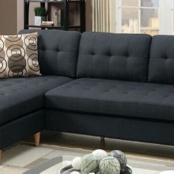 Brand New Black Sectional Sofa 