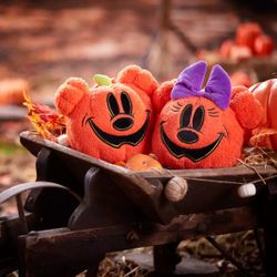 Disney Mickey and Minnie Mouse Jack-o'-Lantern Halloween Throw Pillow Set