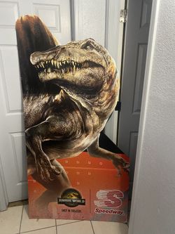 Jurassic World Rebirth Store Standee Display Sign Speedway Spinosaurus 6ft Tall