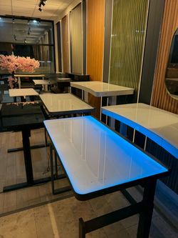 Electric Standing Desk with LED Light