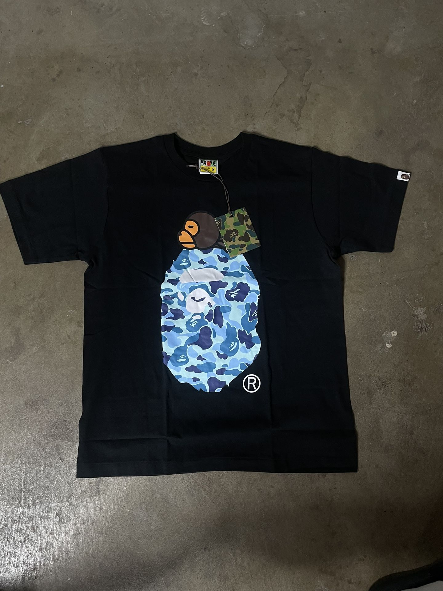 BLACK BLUE BAPE TEE