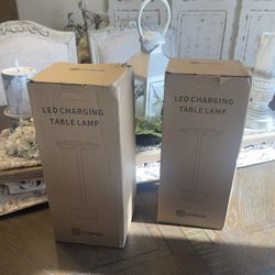 Saba LED Charging Table Lamp - Brown