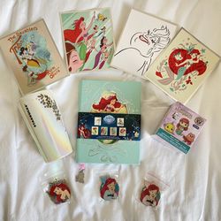 Ariel 30th Anniversary Journal Pin Keychain Starbucks Mermaid Cup Lot