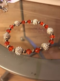 Beaded red bracelet