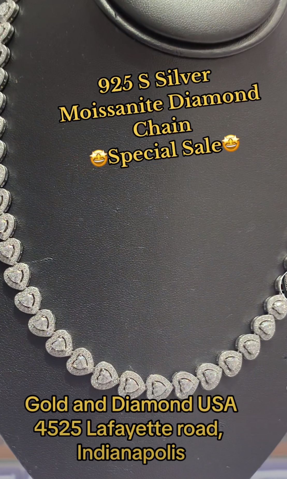925 S silver Moissanite Diamond Chain