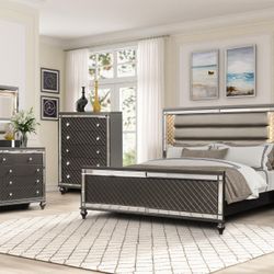 Charcoal Gray 4pc Bedroom Set
