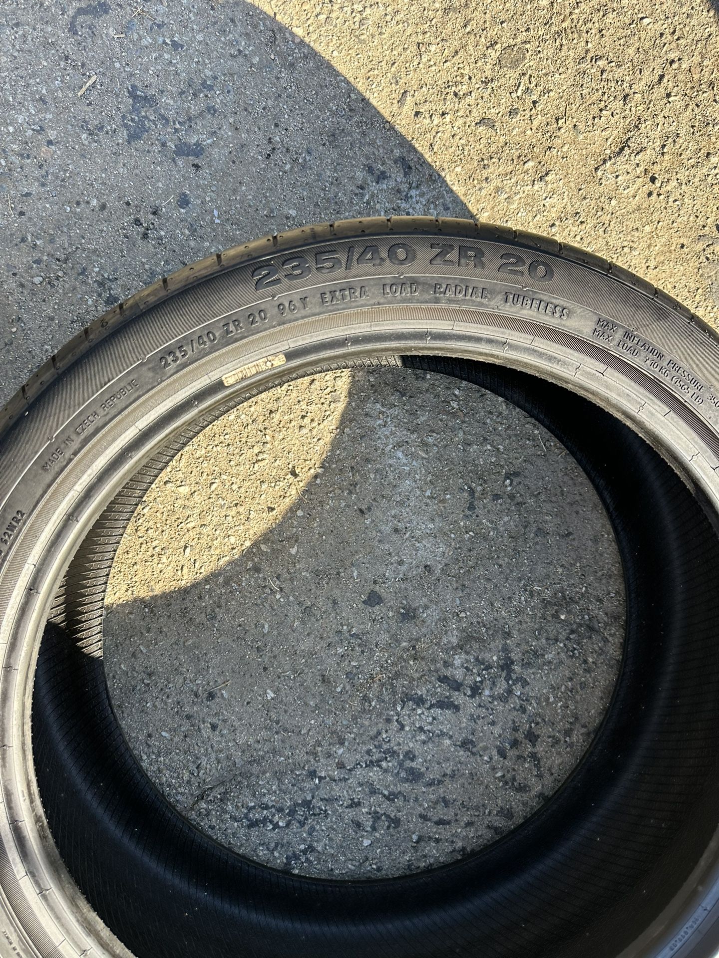 235 40 20 continental contisportcontact 235/40/20 used tires 235/40R20