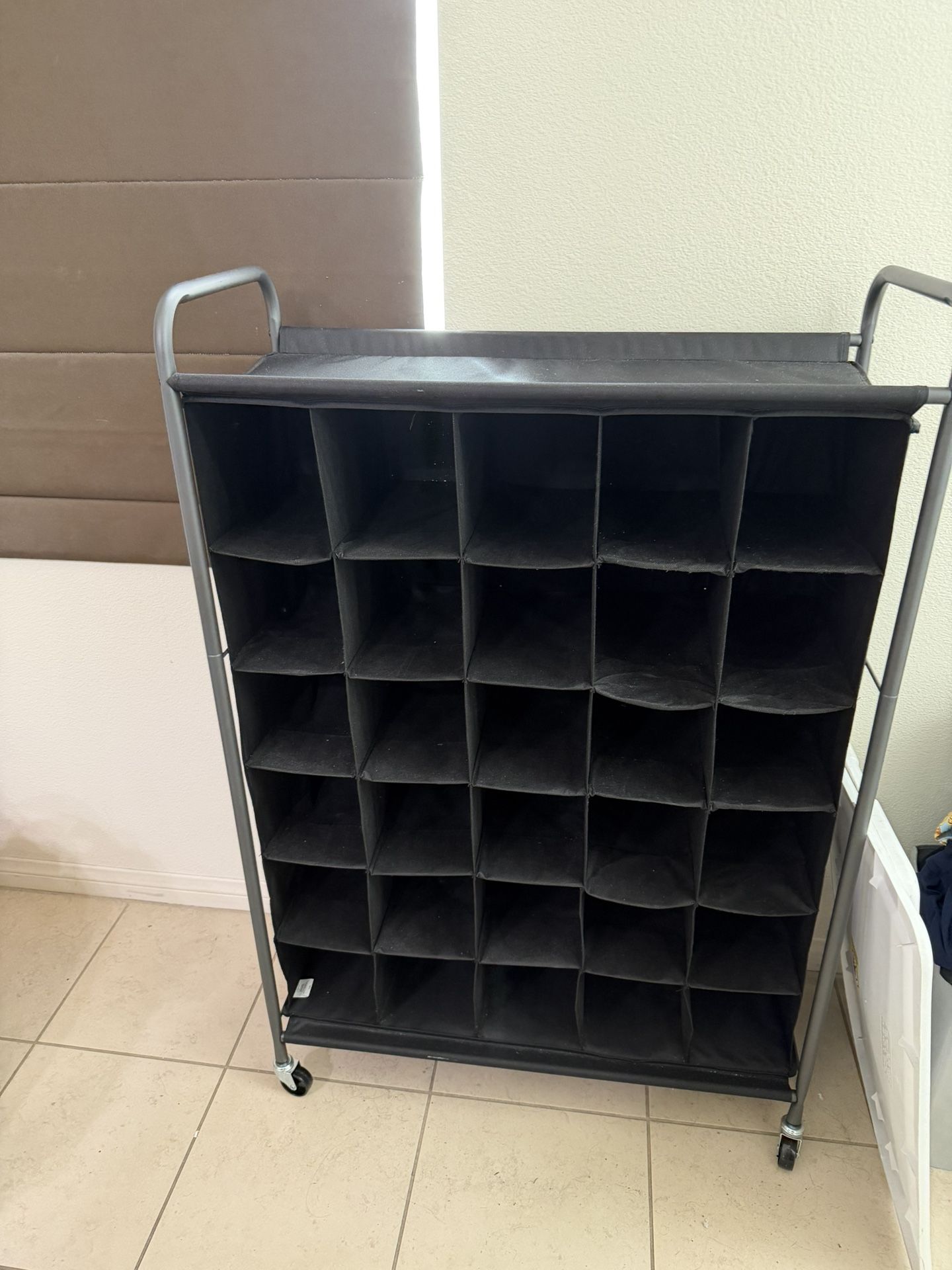 30-pair shoe organizer / rack with wheels 