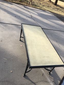 Heavy wrought iron coffee table