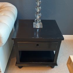 Solid wood Black End Table 