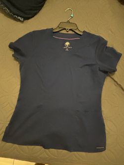 Scrub top, medium, navy