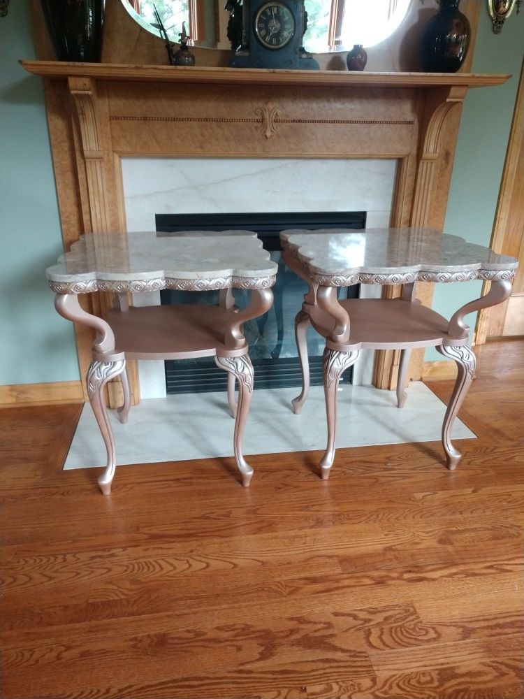 Vintage Marble Top Tables