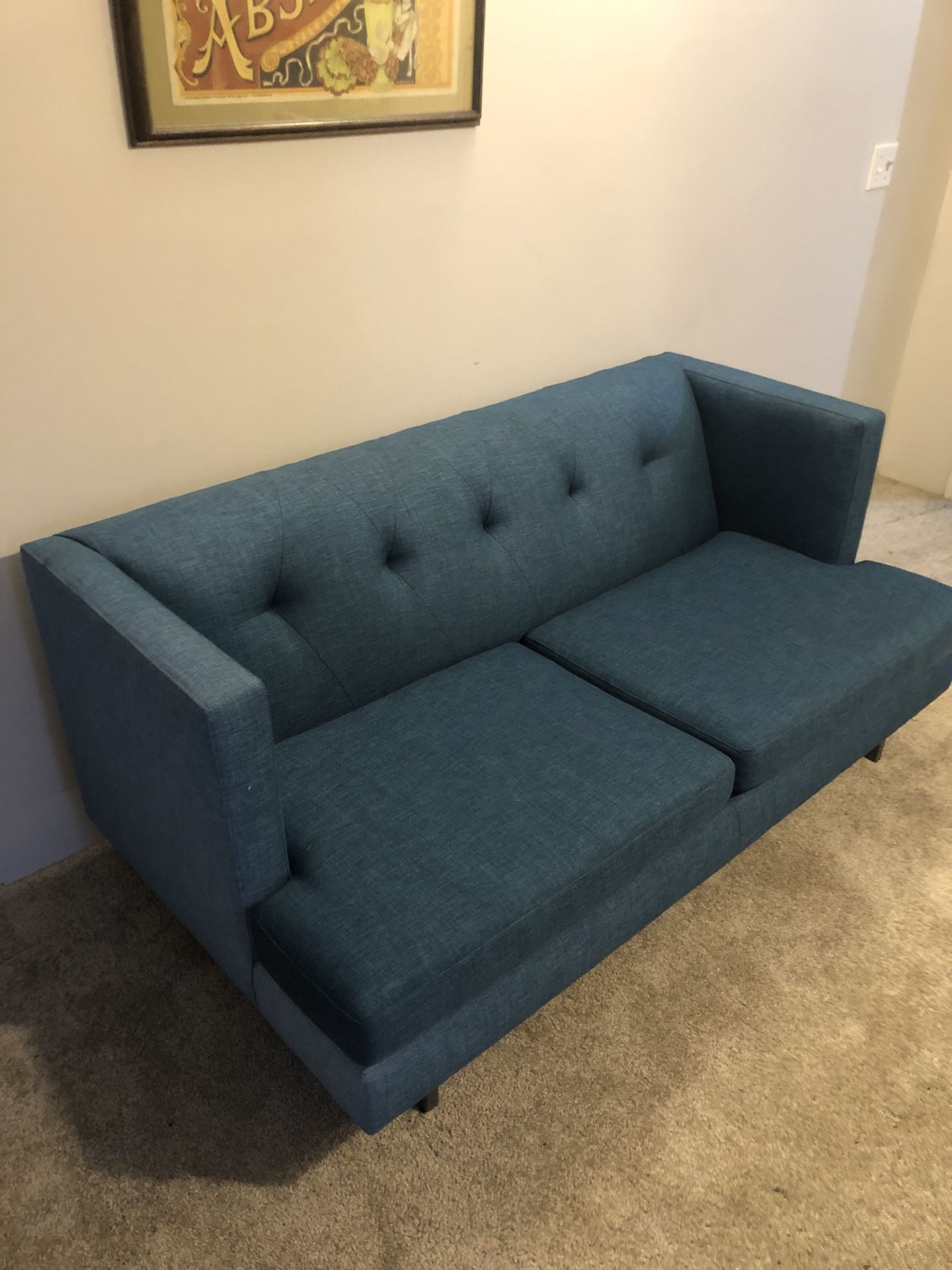 CB2 Blue Sofa